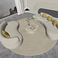 Modern Minotti Sofa Coffee Table Combination 3d model
