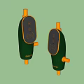 SPULD Green Daily Electrical Appliances With Gold Accents And Control Buttons