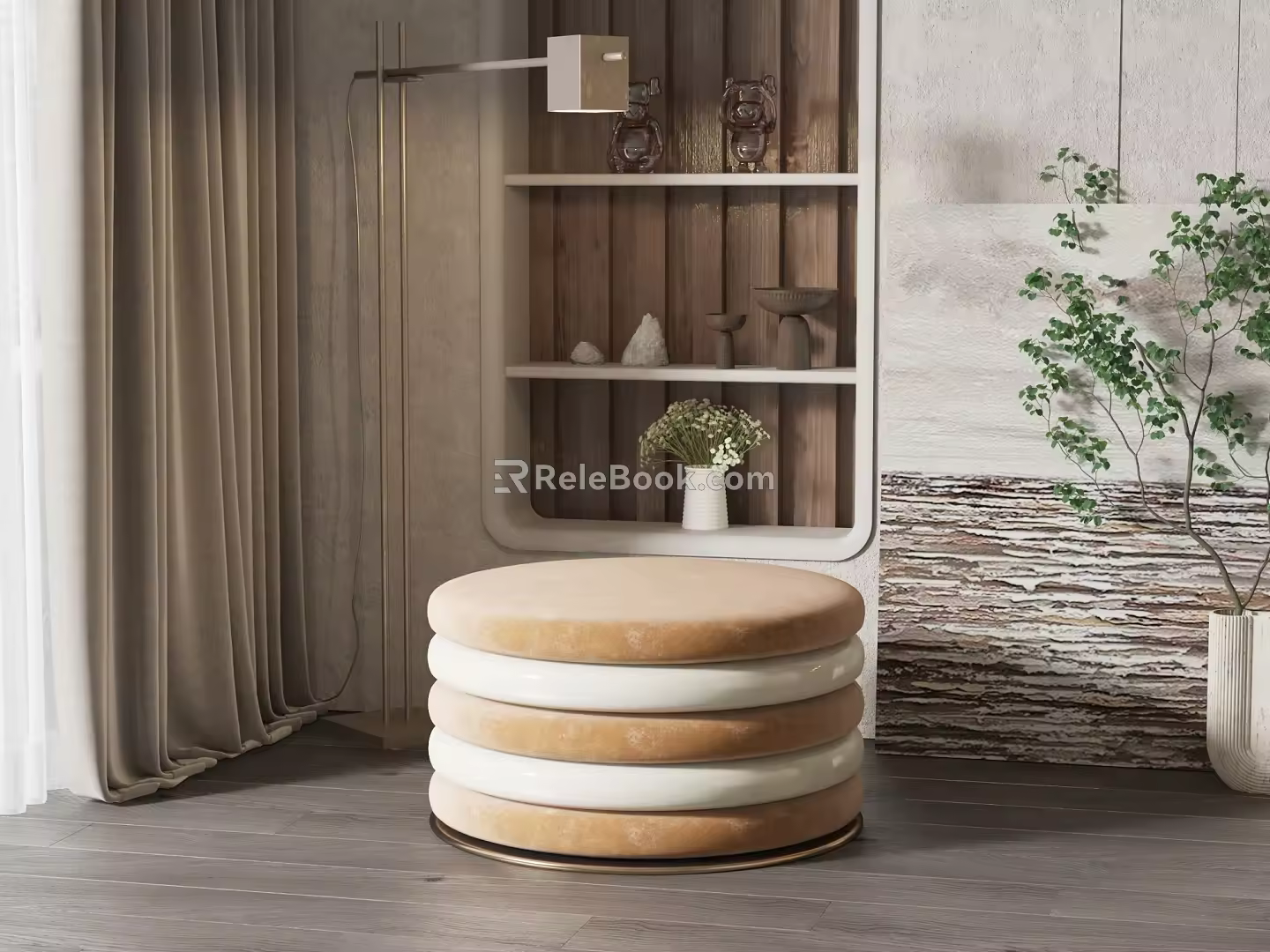 Modern sofa stool side corner table 3d model