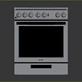 Stainless Steel Gas Stove Oven Combo With Control Knobs For Kitchen Cooking