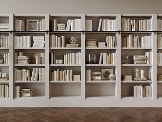 Modern Book Ornaments Bookcase Niches 3d model