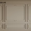 Gypsum Line Decorative Wall Panel Design With Ornate Patterns And Symmetric Frames 3d model