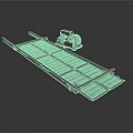 Heavy Duty Industrial Metal Grated Conveyor Platform With Small Drive Motor
