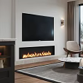 Modern Living Dining Room With Arched Bookshelves White Sofa Round Coffee Table Skylight And Wooden Flooring