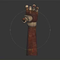 Smart Machine Mechanical Arm With Metal Joints And Wooden Base Design