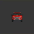 Red Modern SUV With Panoramic Sunroof And Sporty Exterior Design
