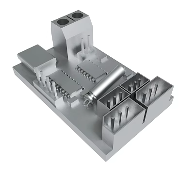 Processing custom steel nail line card mold hot runner cold runner standard mold frame auto parts plastic injection mold processing router shell products injection molding impression router 3d model