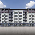 New Chinese-style Residential Building Multi-storey Residence 3d model
