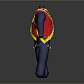 Red Safety Vest Blue Long Sleeve Work Uniform With Yellow Harness Buckles Front Back