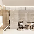 Modern Hair Beauty Salon Interior With Comfortable Seating Mirrors Soft Lighting And Styling Stations