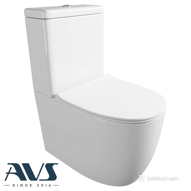 Sleek Modern White Ceramic Toilet With Comfortable Seat And Stylish Design 3d model 