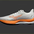 White Running Shoes With Orange Accents And Sleek Design For Athletic Use