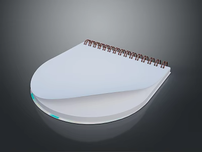 Smart Electronic Appliance Featuring White Curved Cover Blue Light And Spiral Structure 3d model