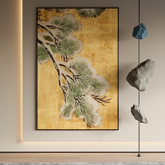 New Chinese Plant Painting Decorative Painting 3d model