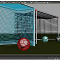 Soccer net goal 3d model