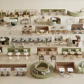 Modern Living Room Sofa And Coffee Table Sets With Curved Designs And Beige Green Tones