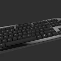 Black Full Size Computer Keyboard With Numeric Keypad And Sleek Design