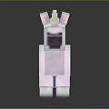 3D Pixelated Pink Unicorn Doll With Block Style Rainbow Mane Tail
