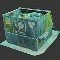 Construction Waste Management Bin With 10 YD Capacity And Black Garbage Bags