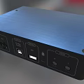 Blue Headphone Audio Device With High Quality Sound Sleek Design And Control Knobs