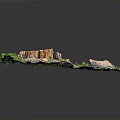 Natural Woodland Scene Component With Tree Stumps Stones And Green Grass