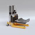 Industrial Equipment Manual Hydraulic Pallet Jack with Yellow Base Black Platform and Silver Frame