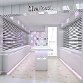 Silver Touch Specialty Store Elegant Modern Interior With Checkerboard Wall 3d model