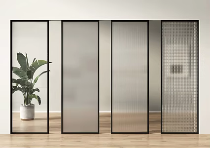 glass partition bathroom partition changhong glass partition wall oil sand glass partition living room partition screen partition restaurant partition 3d model