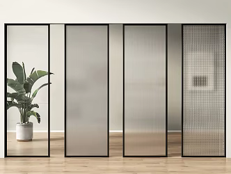 glass partition bathroom partition changhong glass partition wall oil sand glass partition living room partition screen partition restaurant partition 3d model