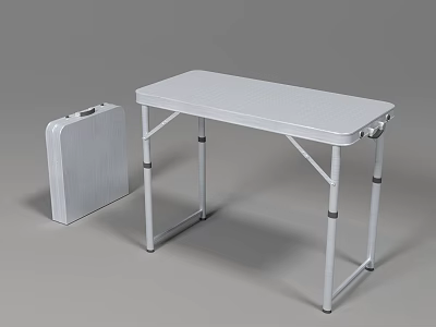 Portable Folding Table With Suitcase Style Storage Design And Lightweight Frame 3d model