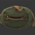 Green Canvas Roll Bag With Brown Straps For Travel And Outdoor Use