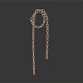 Black Metal Chain With Looped Top Hanging Simple Decorative Design