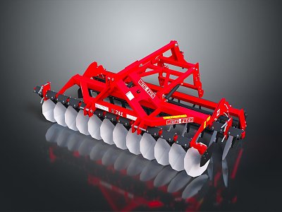 tiller intertiller management machine rotary tiller 3d model