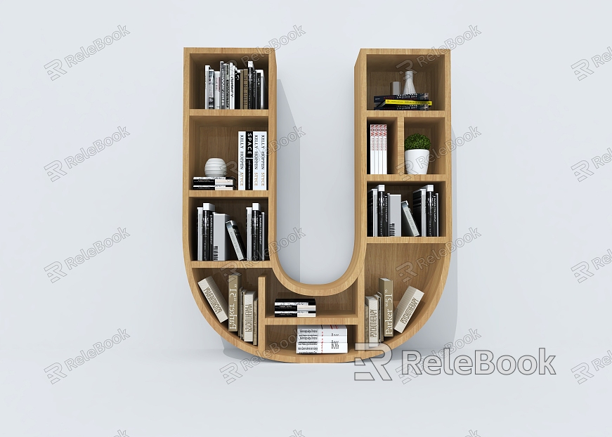 Creative Bookcase Creative Bookshelf Letter Bookcase Shelf Bookshelf model