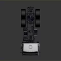 White Commercial Truck Chassis with Front Cab and Multiple Wheels Design