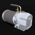 Industrial Mechanical Equipment With Cylindrical Body Silver Housing Black Handle And Yellow Pipe