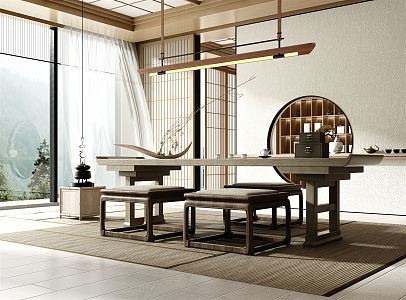 New Chinese Tea Room 3d model