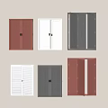 Various Colored Louvered Double Doors For Home Interior Design And Decor