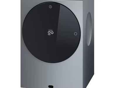 Sleek Modern Gray Washing Machine With Circular Control Panel And Smart Design 3d model