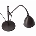 Dark Toned Floor Lamp With Adjustable Arm And Minimalist Design