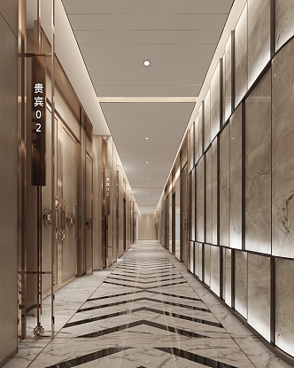 Restaurant corridor 3d model