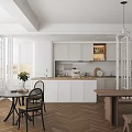 Modern Living Dining Room Interior With White Bookshelves Beige Sofa And Wooden Coffee Table