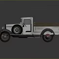 Vintage Classic Truck Design With Wooden Bed And Classic Front Details