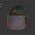 Military Weapon Helmet With Transparent Face Shield Camouflage Color And Metal Strap