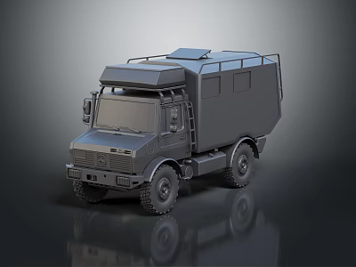 Military Off Road Vehicle With Heavy Duty Body And Large Tires 3d model