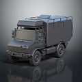 Military Off Road Vehicle With Heavy Duty Body And Large Tires