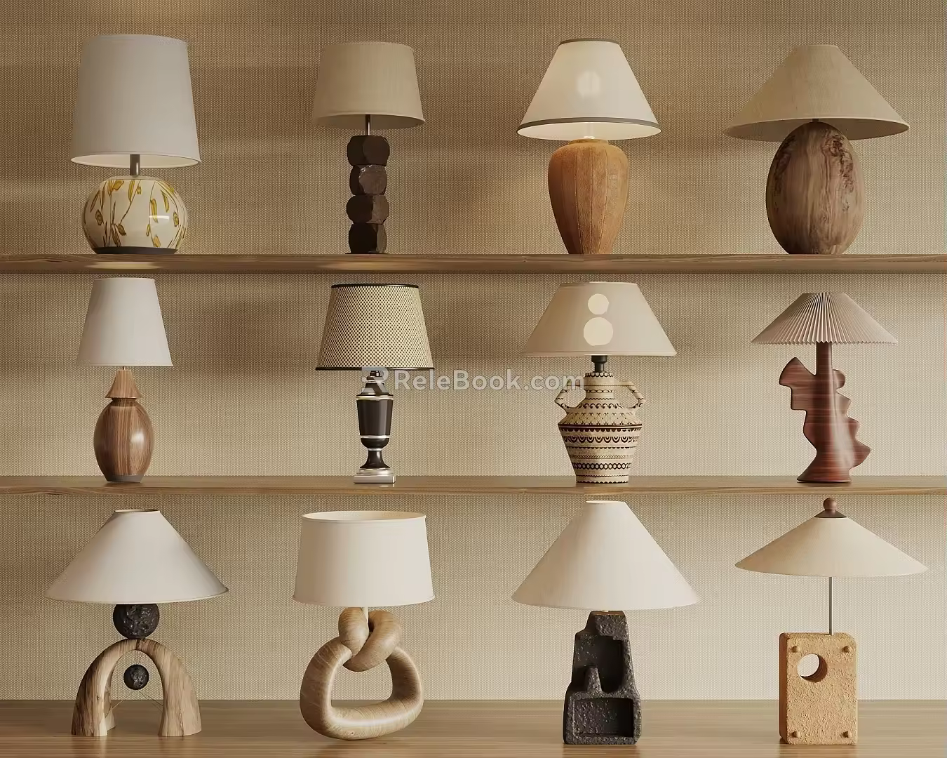 Quiet Ancient Table Lamp Quiet Phoenix Table Lamp Ancient Style Table Lamp 3d model