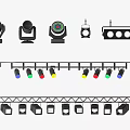 Decorative Stage Lights With Moving Heads Colorful Beads And Bracket Mounts