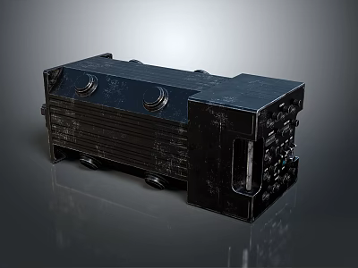 Black Medical Device With Control Panel Multiple Knobs And Industrial Design 3d model