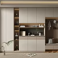 Elegant Modern Shoe Cabinet Interior Design With Open Shelves Hooks Bench And Storage